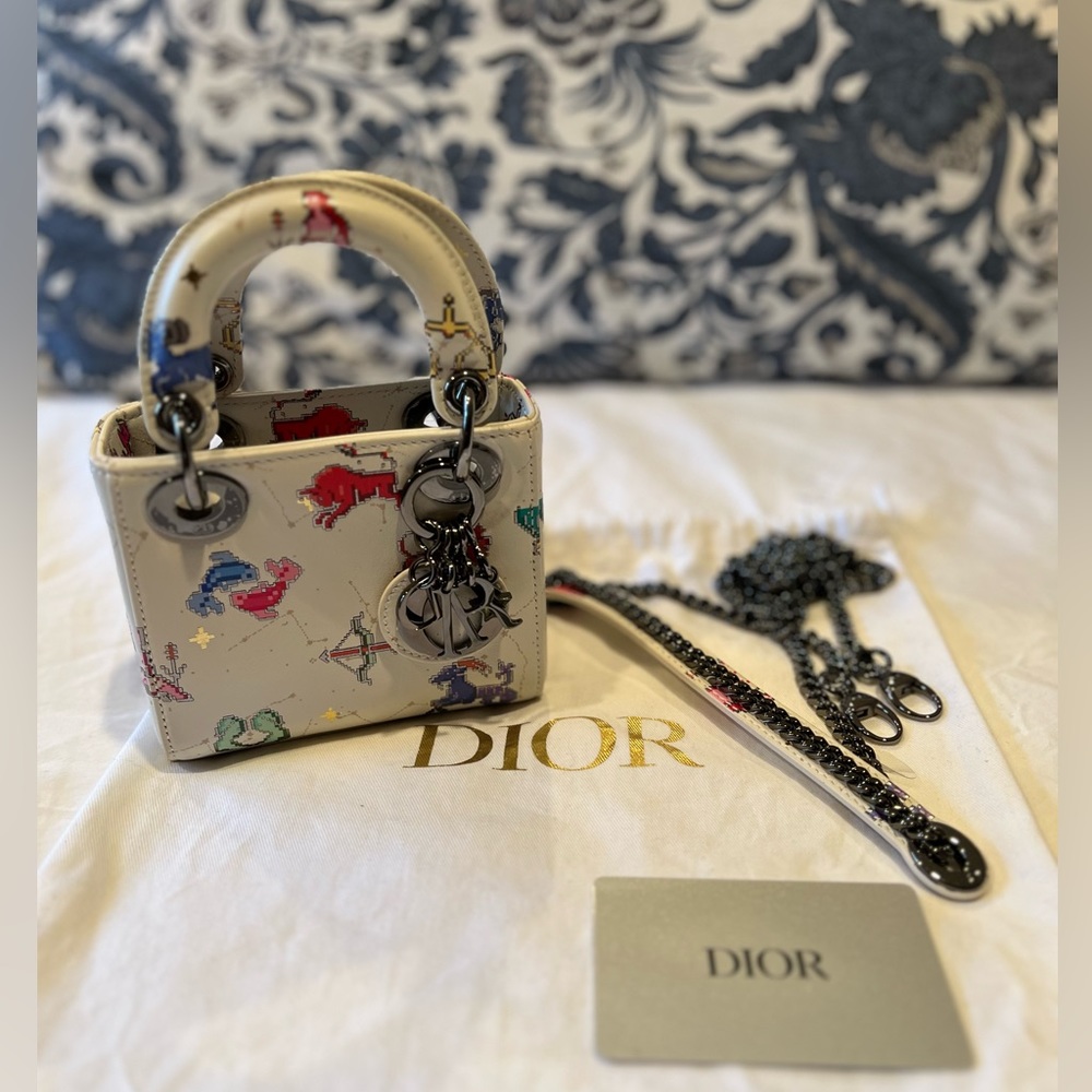 CHRISTIAN DIOR Zodiac Mini Lady Dior  Multicolor